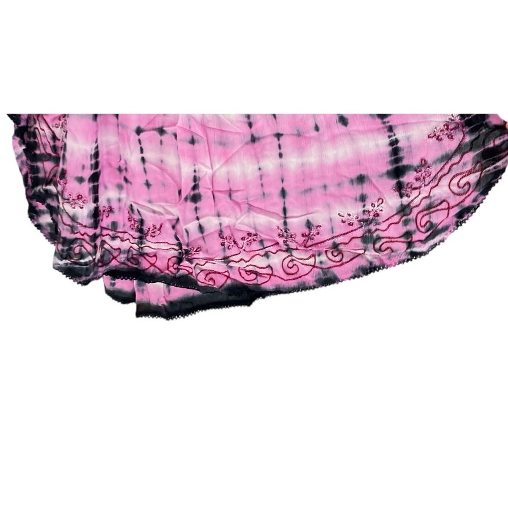 Lakhay's Collection Women's Pink/Black Tie-Dye Pullover Artsy Eclectic Free Size - Picture 9 of 9